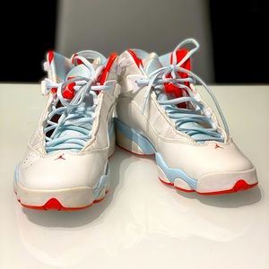 Nike Air Jordan Kids (GS) 323399-104 white light blue Sneakers Sz 7Y